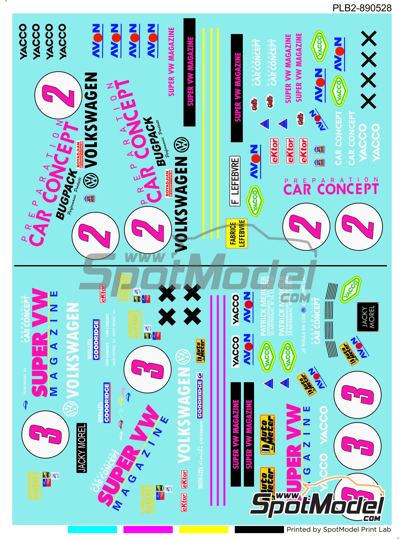 Print Lab Decals PLB2-890528: Decals 1/24 scale - Volkswagen